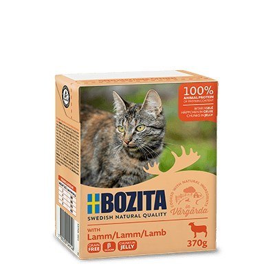 BOZITA Mięsne kawałki z jagnięciną w galaretce 370g BOZITA Mięsne kawałki z jagnięciną w galaretce 370g