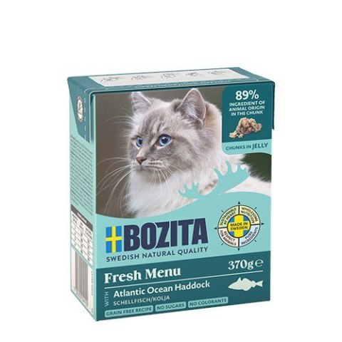 BOZITA Mięsne kawałki z łupaczem w galaretce 370g BOZITA Mięsne kawałki z łupaczem w galaretce 370g