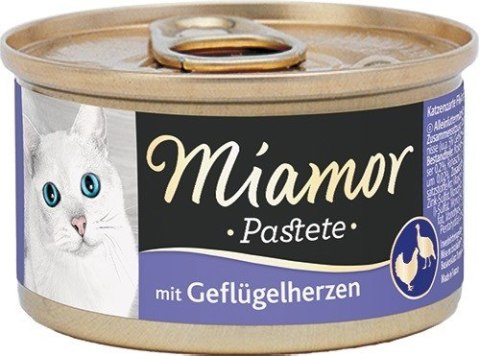 MIAMOR Pasztet mięsny dla kota serca drobiowe 85g MIAMOR Pasztet mięsny dla kota serca drobiowe 85g
