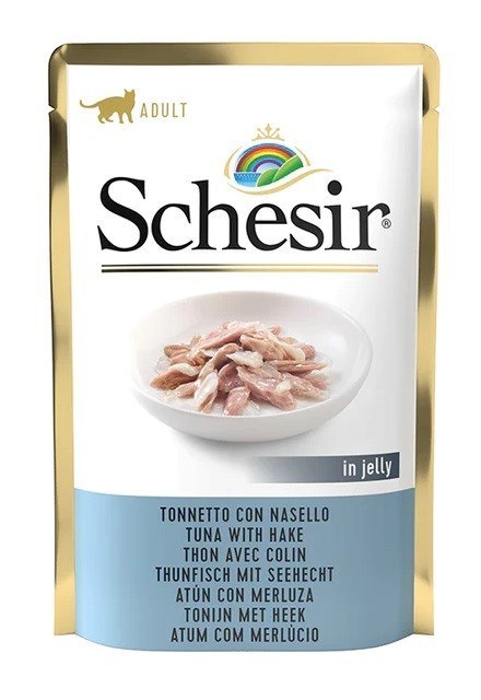 SCHESIR dla kotów Adult Tuńczyk z morszczukiem 85g SCHESIR dla kotów Adult Tuńczyk z morszczukiem 85g