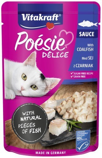 VITAKRAFT Poesie Delice w sosie multipack sauce rybny - mokra karma dla kota - 6+1 x 85g VITAKRAFT Poesie Delice w sosie multipack sauce rybny - mokra karma dla kota - 6+1 x 85g
