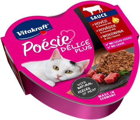 VITAKRAFT Poesie delice PLUS wołowina - Przysmak dla kota - 85g VITAKRAFT Poesie delice PLUS wołowina - Przysmak dla kota - 85g
