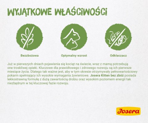 JOSERA Kitten grainfree - sucha karma dla kota - 400g JOSERA Kitten grainfree - sucha karma dla kota - 400g