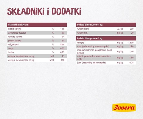 JOSERA Pate Kurczak i marchew - mokra karma dla kociąt - saszetka - 85 g JOSERA Pate Kurczak i marchew - mokra karma dla kociąt - saszetka - 85 g