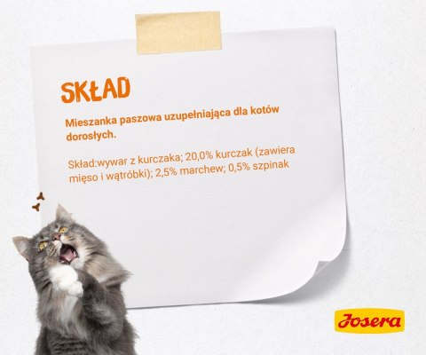 JOSERA Zupa kurczak z marchwią i szpinakiem - mokra karma dla kota - 70 g JOSERA Zupa kurczak z marchwią i szpinakiem - mokra karma dla kota - 70 g