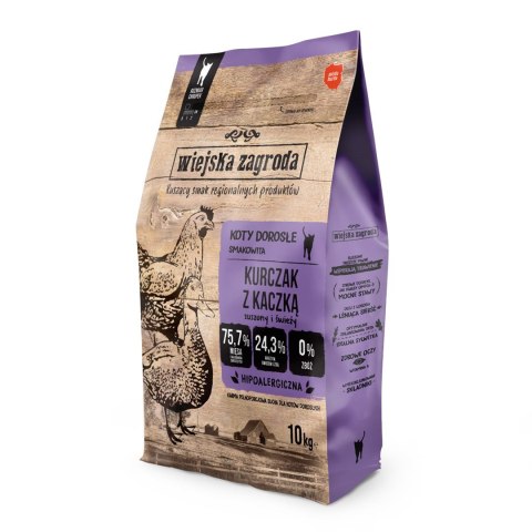 Wiejska Zagroda Kurczak z kaczką dla kotów 10kg Wiejska Zagroda Kurczak z kaczką dla kotów 10kg