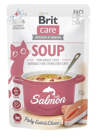 Brit Care Soup with salmon 75g cat Brit Care Soup with salmon 75g cat