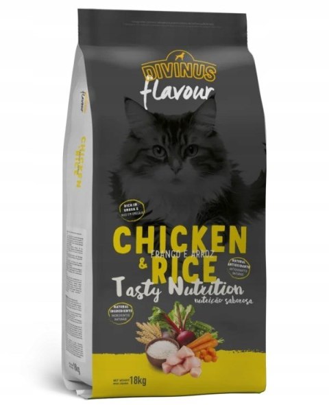 Divinus FLAVOUR dla kota kurczak z ryżem 18 kg Divinus FLAVOUR dla kota kurczak z ryżem 18 kg