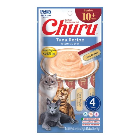 INABA CAT CHURU SENIOR TUNA przysmak dla kota 4x14g (56g) INABA CAT CHURU SENIOR TUNA przysmak dla kota 4x14g (56g)
