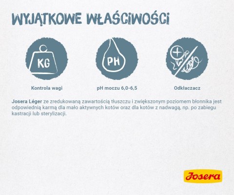 JOSERA Léger - sucha karma dla kota - 10 kg JOSERA Léger - sucha karma dla kota - 10 kg