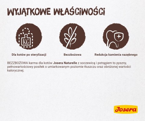 Josera Cat NATURELLE Adult Sterilised Pstrąg - karma dla kotów sterylizowanych - 10kg Josera Cat NATURELLE Adult Sterilised Pstrąg - karma dla kotów sterylizowanych - 10kg