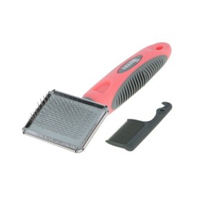 KERBL Szczotka dla kota z miękkimi delikatnymi ząbkami, z grzebieniem w zestawie, 16 x 6 cm