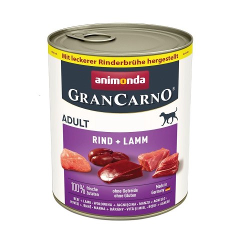 ANIMONDA Grancarno Adult wołowina i jagnięcina - mokra karma dla psa - 800g ANIMONDA Grancarno Adult wołowina i jagnięcina - mokra karma dla psa - 800g