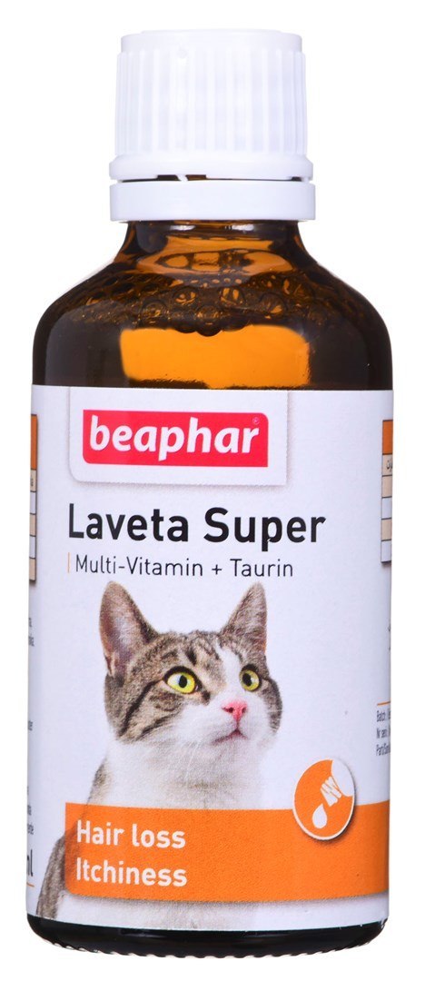 BEAPHAR Laveta Super preparat na kondycję sierści dla kotów - witaminy dla kota - 50ml BEAPHAR Laveta Super preparat na kondycję sierści dla kotów - witaminy dla kota - 50ml