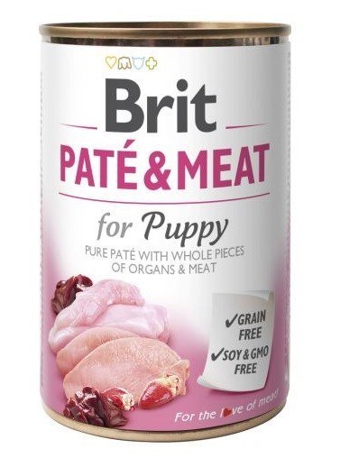 BRIT PATÉ & MEAT kurczak - mokra karma dla szczeniąt - puszka - 400 g BRIT PATÉ & MEAT kurczak - mokra karma dla szczeniąt - puszka - 400 g