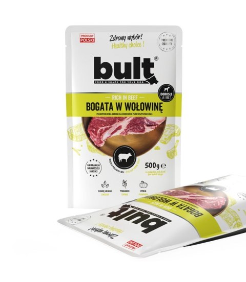 BULT mielonka bogata w wołowinę saszetka dla psa 500g BULT mielonka bogata w wołowinę saszetka dla psa 500g