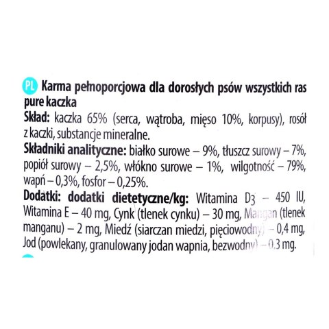 DOLINA NOTECI Premium Pure bogata w kaczkę - mokra karma dla psa - 400g DOLINA NOTECI Premium Pure bogata w kaczkę - mokra karma dla psa - 400g