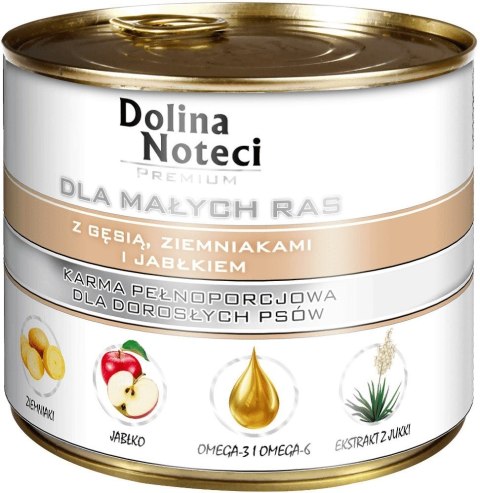 DOLINA NOTECI Premium z Gęsią, ziemniakami i jabłkiem - mokra karma dla psów dorosłych ras małych - 185g DOLINA NOTECI Premium z Gęsią, ziemniakami i jabłkiem - mokra karma dla psów dorosłych ras małych - 185g