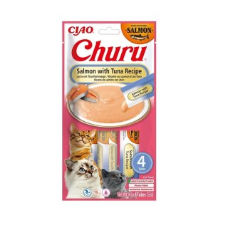 INABA CAT CHURU SALMON WITH TUNA 4x14g (56g)