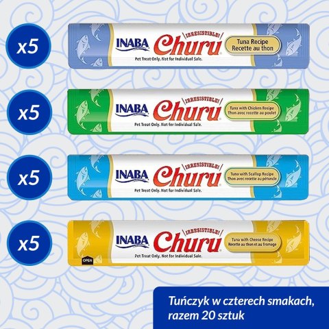 INABA CHURU Varietes Tuńczyk -przysmak dla kota 20x14 g INABA CHURU Varietes Tuńczyk -przysmak dla kota 20x14 g
