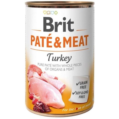 Karma BRIT PATÉ & MEAT z indykiem - mokra karma dla psa 400g Karma BRIT PATÉ & MEAT z indykiem - mokra karma dla psa 400g