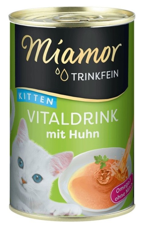 MIAMOR VITALDRINK z Kurczakiem 135ml napój dla kociąt MIAMOR VITALDRINK z Kurczakiem 135ml napój dla kociąt