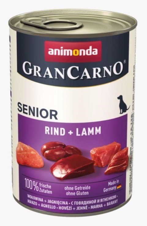 ANIMONDA Grancarno Senior wołowina i jagnięcina - mokra karma dla psa - 400g ANIMONDA Grancarno Senior wołowina i jagnięcina - mokra karma dla psa - 400g