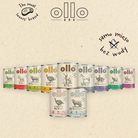 Ollo Puppy Umami Woł. żwacze z Kaczą Wątrobą 400g Ollo Puppy Umami Woł. żwacze z Kaczą Wątrobą 400g