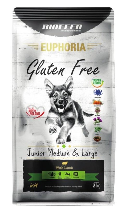 BIOFEED Euphoria G-F MID&MAXI jagnięcina 2kg BIOFEED Euphoria G-F MID&MAXI jagnięcina 2kg