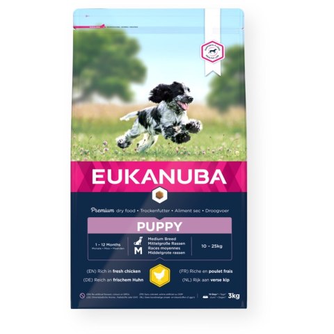 EUKANUBA Growing Puppy Medium Breed - sucha karma dla szczeniąt średnich ras - 3 kg EUKANUBA Growing Puppy Medium Breed - sucha karma dla szczeniąt średnich ras - 3 kg