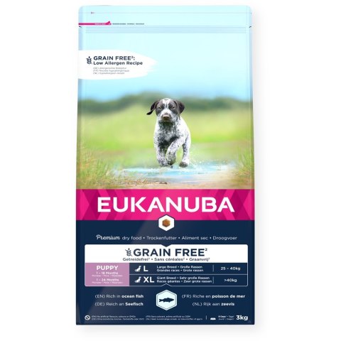 EUKANUBA Szczenie duża rasa bez zbóż ryba oceaniczna - sucha karma dla psa - 3 kg EUKANUBA Szczenie duża rasa bez zbóż ryba oceaniczna - sucha karma dla psa - 3 kg
