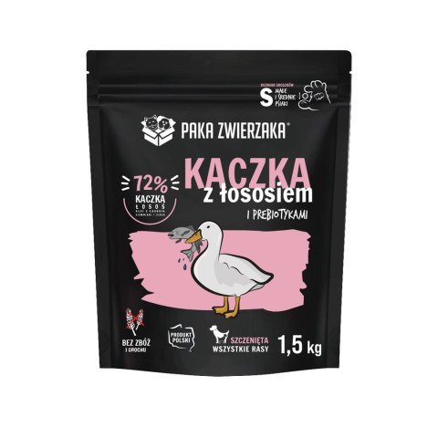 Paka Zwierzaka Seventh Heaven Kaczka z łososiem PUPPY ''S'' 1,5kg Paka Zwierzaka Seventh Heaven Kaczka z łososiem PUPPY ''S'' 1,5kg