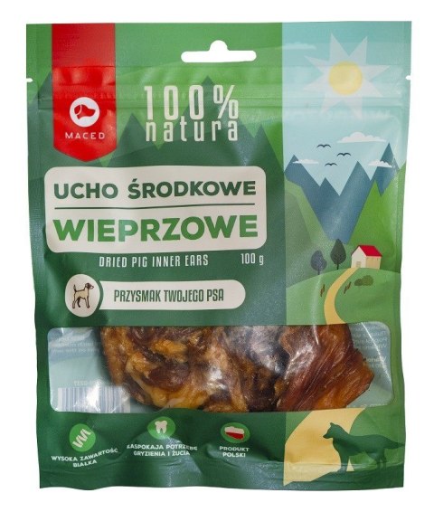 MACED Ucho środkowe - przysmak dla psa - 100 g MACED Ucho środkowe - przysmak dla psa - 100 g