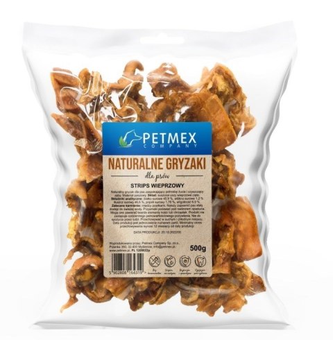 PETMEX Gryzak dla psów Strips wieprzowy - 500g PETMEX Gryzak dla psów Strips wieprzowy - 500g