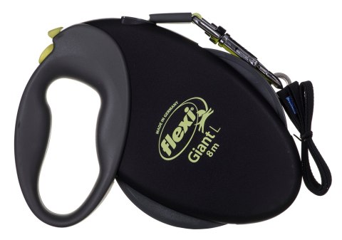 Smycz flexi automatyczna Giant L taśma 8 m - dla psa do 50 kg, kolor czarno-żółty Smycz flexi automatyczna Giant L taśma 8 m - dla psa do 50 kg, kolor czarno-żółty