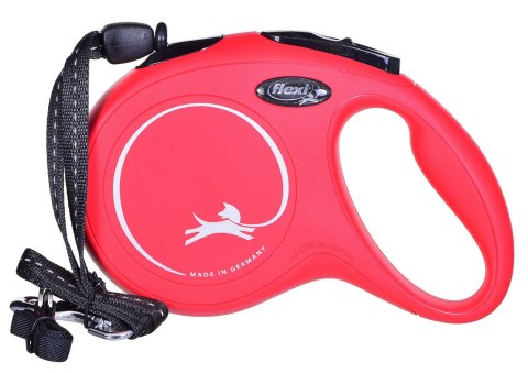 Smycz flexi automatyczna New Classic M linka 8 m - dla psa do 20 kg, kolor czerwony Smycz flexi automatyczna New Classic M linka 8 m - dla psa do 20 kg, kolor czerwony