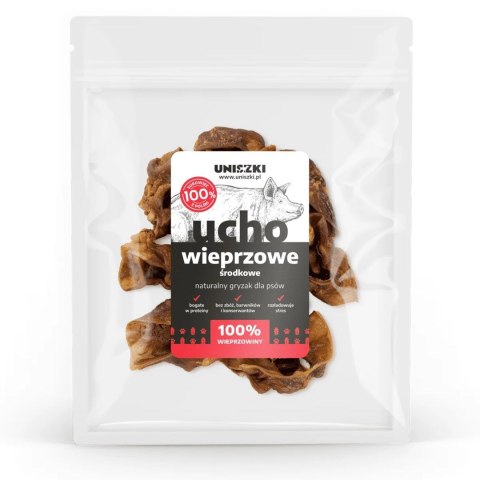UNISZKI Ucho wieprzowe środkowe 200g UNISZKI Ucho wieprzowe środkowe 200g