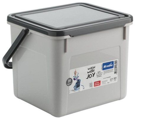 ROTHO Pojemnik na detergenty 3kg 4.5L coolgrey/antracyt ROTHO Pojemnik na detergenty 3kg 4.5L coolgrey/antracyt