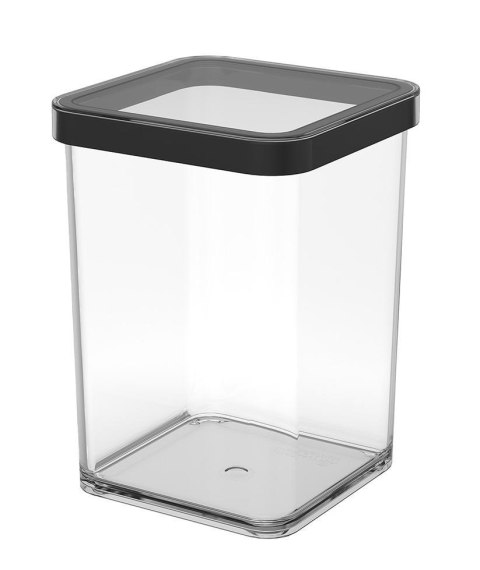 Rotho Pojemnik na przysmaki kwadratowy 1.0L LOFT transparentny/czarny Rotho Pojemnik na przysmaki kwadratowy 1.0L LOFT transparentny/czarny