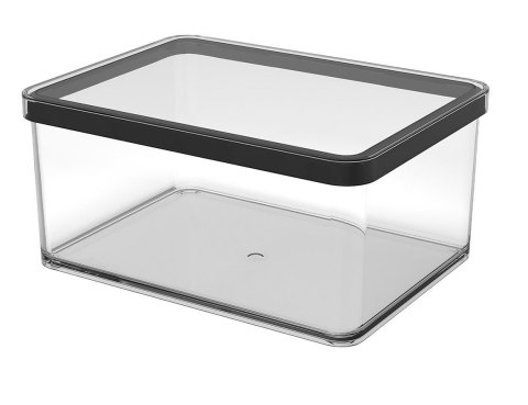 Rotho Pojemnik na przysmaki szeroki 2.25L LOFT transparentny/czarny Rotho Pojemnik na przysmaki szeroki 2.25L LOFT transparentny/czarny