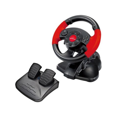 Kierownica z wibracjami Esperanza High Octane EG103 (PC, PS2, PS3; kolor czarny) Kierownica z wibracjami Esperanza High Octane EG103 (PC, PS2, PS3; kolor czarny)