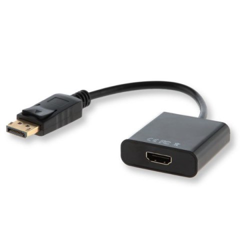 Adapter SAVIO cl-55 (HDMI F - DisplayPort M; 0,10m; kolor czarny) Adapter SAVIO cl-55 (HDMI F - DisplayPort M; 0,10m; kolor czarny)