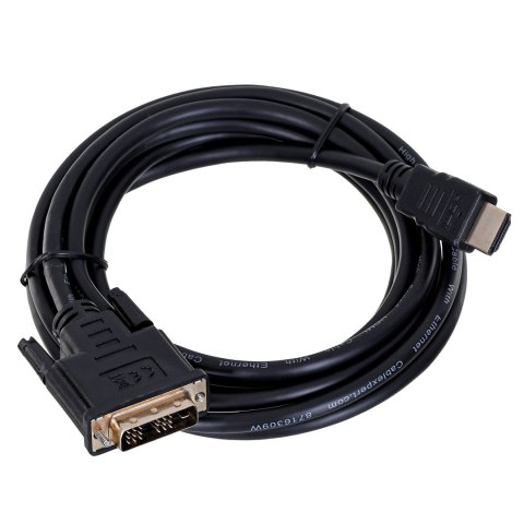 Kabel GEMBIRD CC-HDMI-DVI-10 (HDMI M - DVI-D M; 3m; kolor czarny) Kabel GEMBIRD CC-HDMI-DVI-10 (HDMI M - DVI-D M; 3m; kolor czarny)