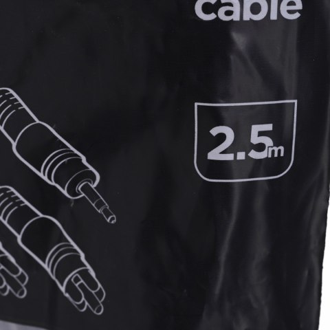 Kabel GEMBIRD CCA-458-2.5M (2x Cinch M - Mini Jack M; 2,5m; kolor czarny) Kabel GEMBIRD CCA-458-2.5M (2x Cinch M - Mini Jack M; 2,5m; kolor czarny)