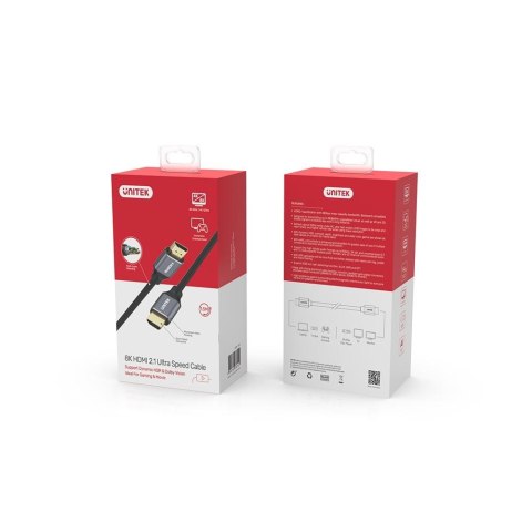 UNITEK KABEL HDMI 2.1 8K, 4K120HZ UHD, 2M, C138W UNITEK KABEL HDMI 2.1 8K, 4K120HZ UHD, 2M, C138W