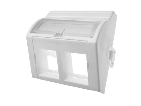Adapter 45x45 2xRJ45 (wypukły kątowy) ALANTEC Adapter 45x45 2xRJ45 (wypukły kątowy) ALANTEC