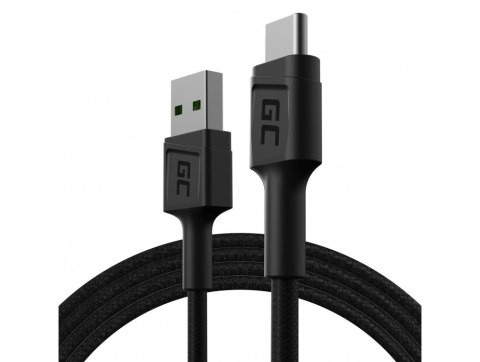 GREEN CELL KABEL KABGC22 GC POWERSTREAM USB-A - USB-C 120CM, SZYBKIE ŁADOWANIE ULTRA CHARGE, QC 3.0 GREEN CELL KABEL KABGC22 GC POWERSTREAM USB-A - USB-C 120CM, SZYBKIE ŁADOWANIE ULTRA CHARGE, QC 3.0