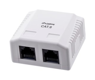 Gniazdo natynkowe Lanberg OU6-0002-W (RJ-45; UTP; kolor biały)