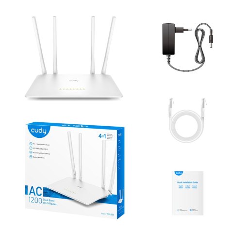 Router CUDY WR1200 LAN 10/100 AC1200 Dual Band WiFi Mesh Router CUDY WR1200 LAN 10/100 AC1200 Dual Band WiFi Mesh