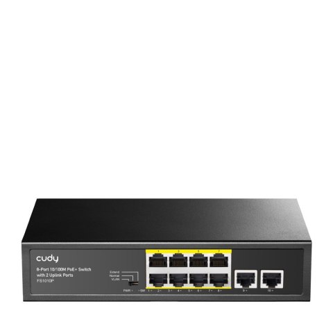 Switch CUDY FS1010P 8-Port 10/100M PoE+ 120W 2xUplink Switch CUDY FS1010P 8-Port 10/100M PoE+ 120W 2xUplink